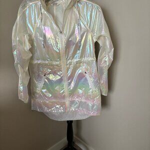 CALVIN KLEIN PERFORMANCE IRIDESCENT RAINCOAT  XS